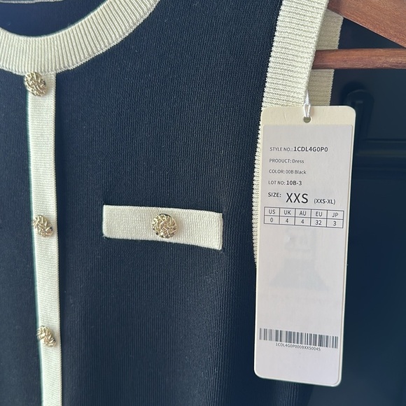 Elegant Goelia Lyocell Contrast Trim Patchwork Women Vest Midi Dress- XXS - Picture 9 of 10